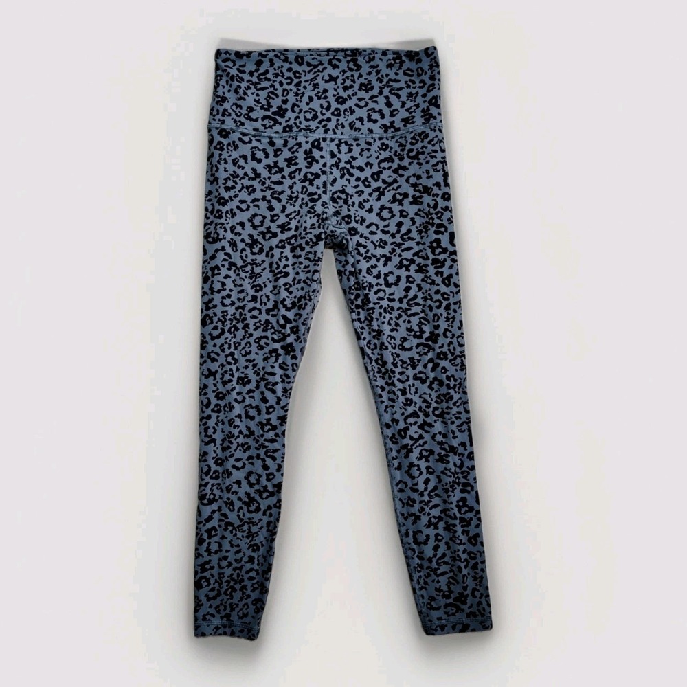 ATHLETA Elation Ultra High Rise Tight Black Gray Leopard Print Size Small Petite